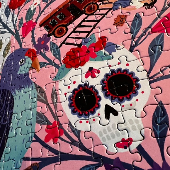 EUC [eeBoo] Viva La Vida Puzzle <1000 Piece & Love> Frida Kahlo Jigsaw + Poster - Picture 9 of 16